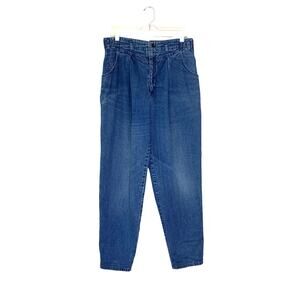 Dockers vintage high waist pleated blue jeans size 14